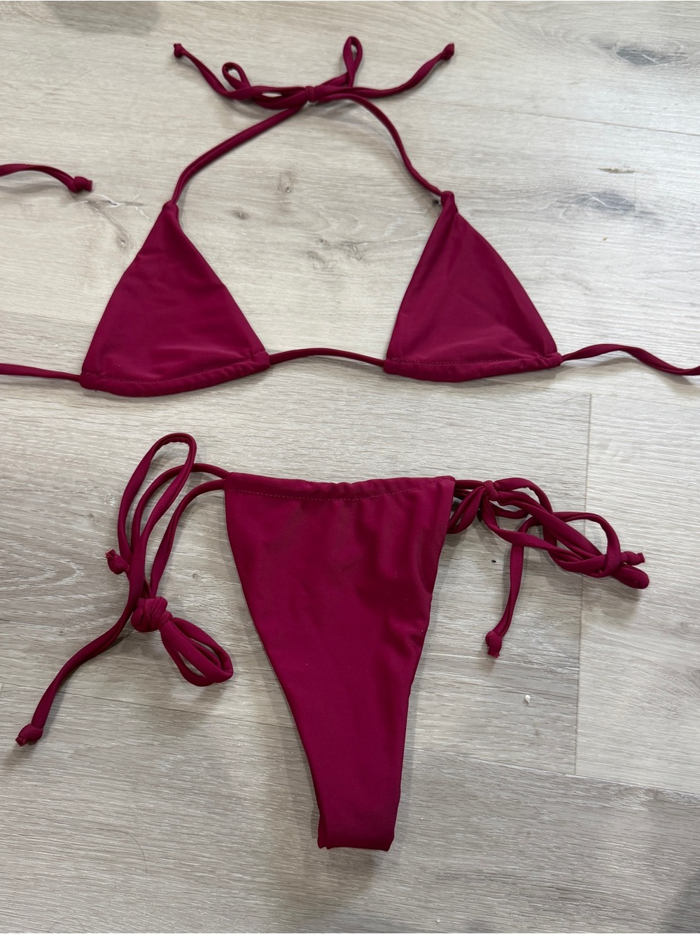 Zebron Swim Burgundy Thong Bikini